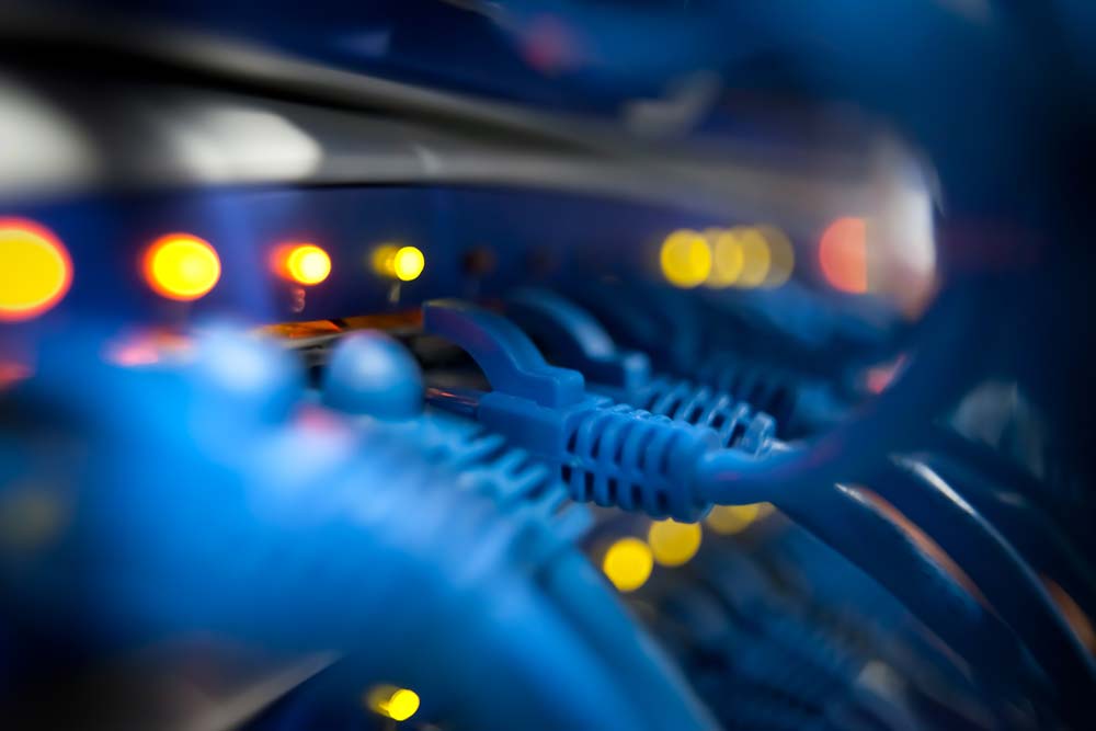 Internetkablar och ljus